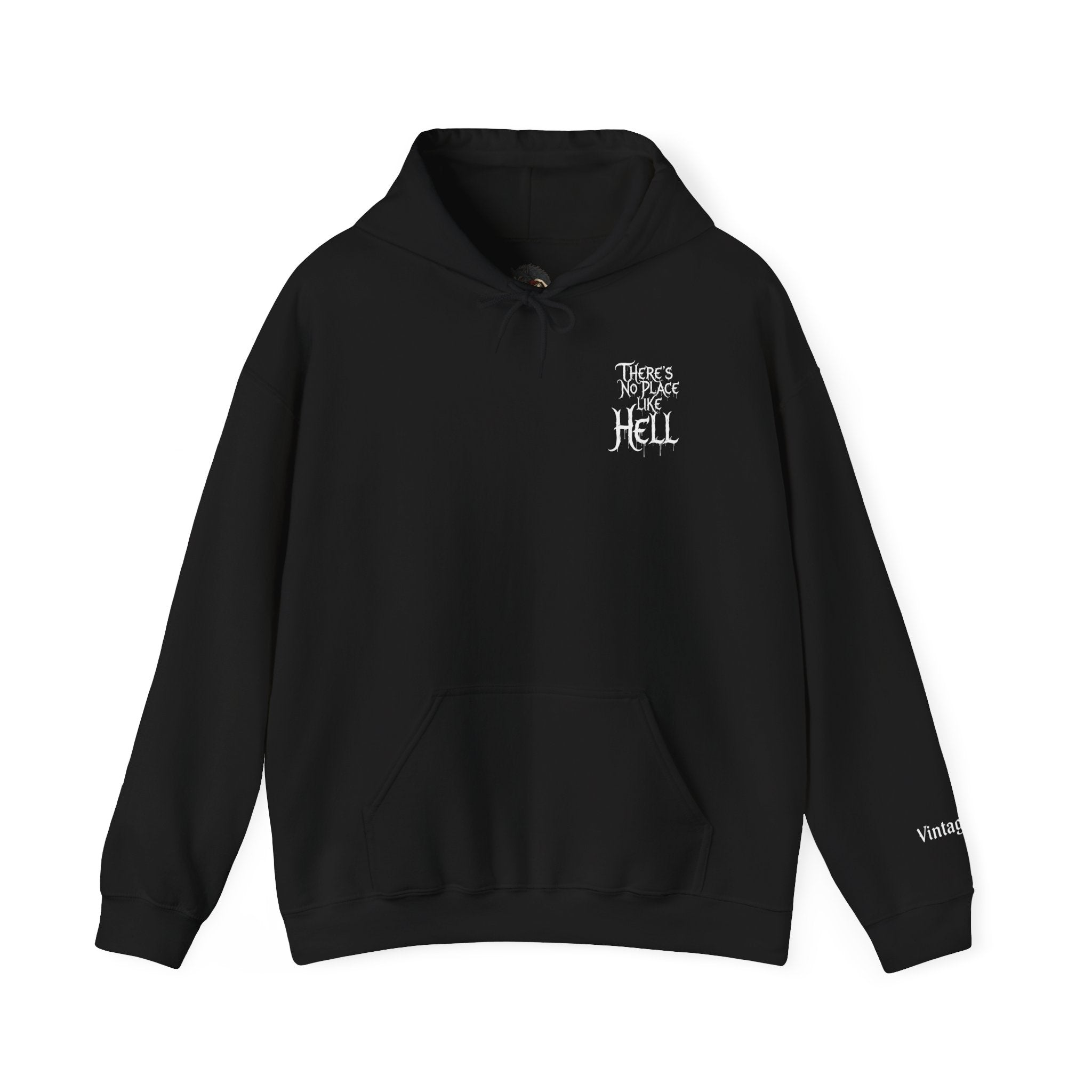 Hell-themed Hoodie Sweatshirt - No Place Like Hell Design