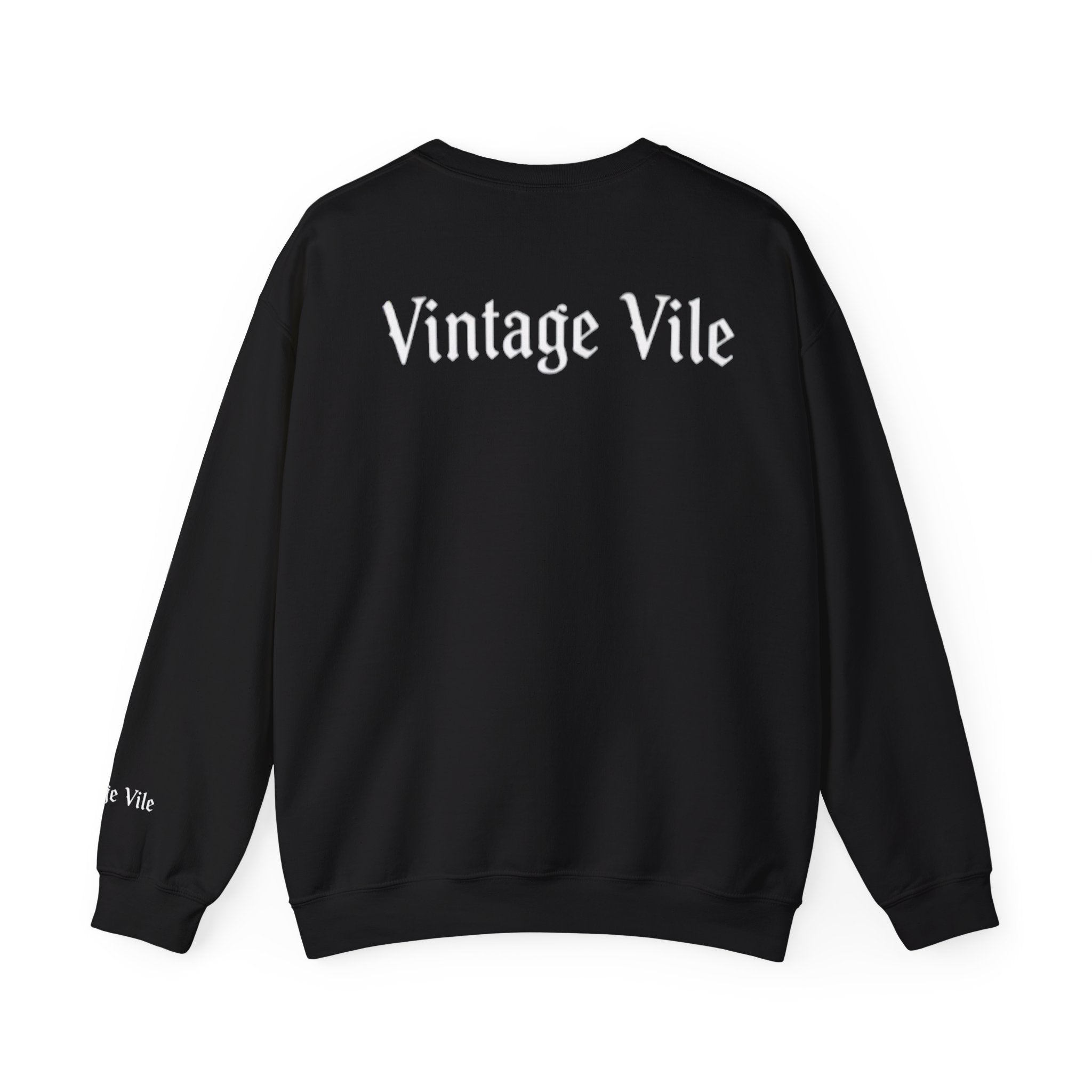 There’s No Place Like Hell Crewneck Sweatshirt – Flaming Torch Vintage Vile Graphic