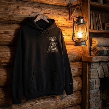 Theres No Place Like Hell Hoodie — Graphic Pullover for Gothic & Horror Fans
