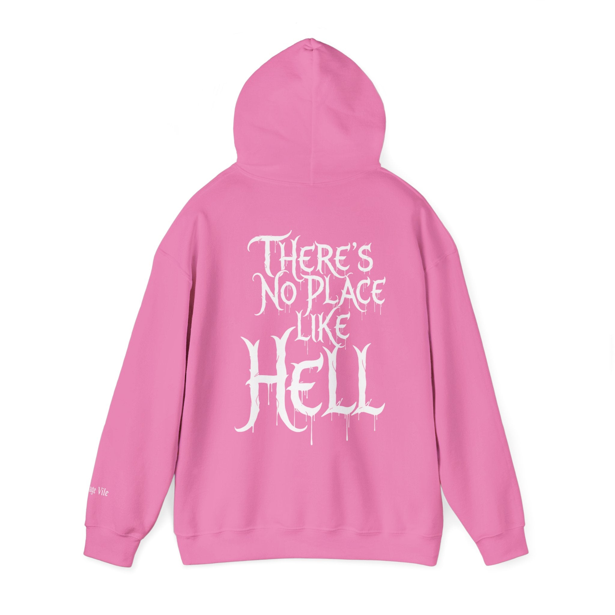 Hell-themed Hoodie Sweatshirt - No Place Like Hell Design