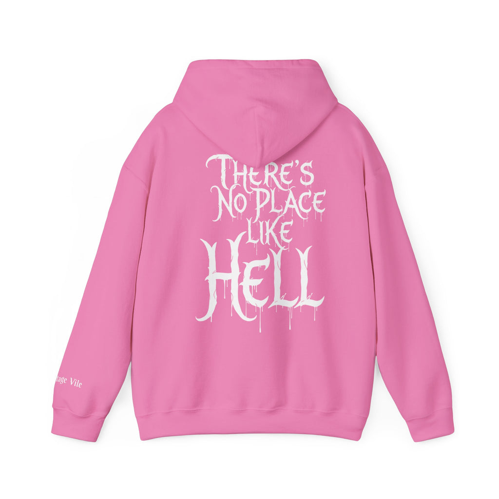 Hell-themed Hoodie Sweatshirt - No Place Like Hell Design