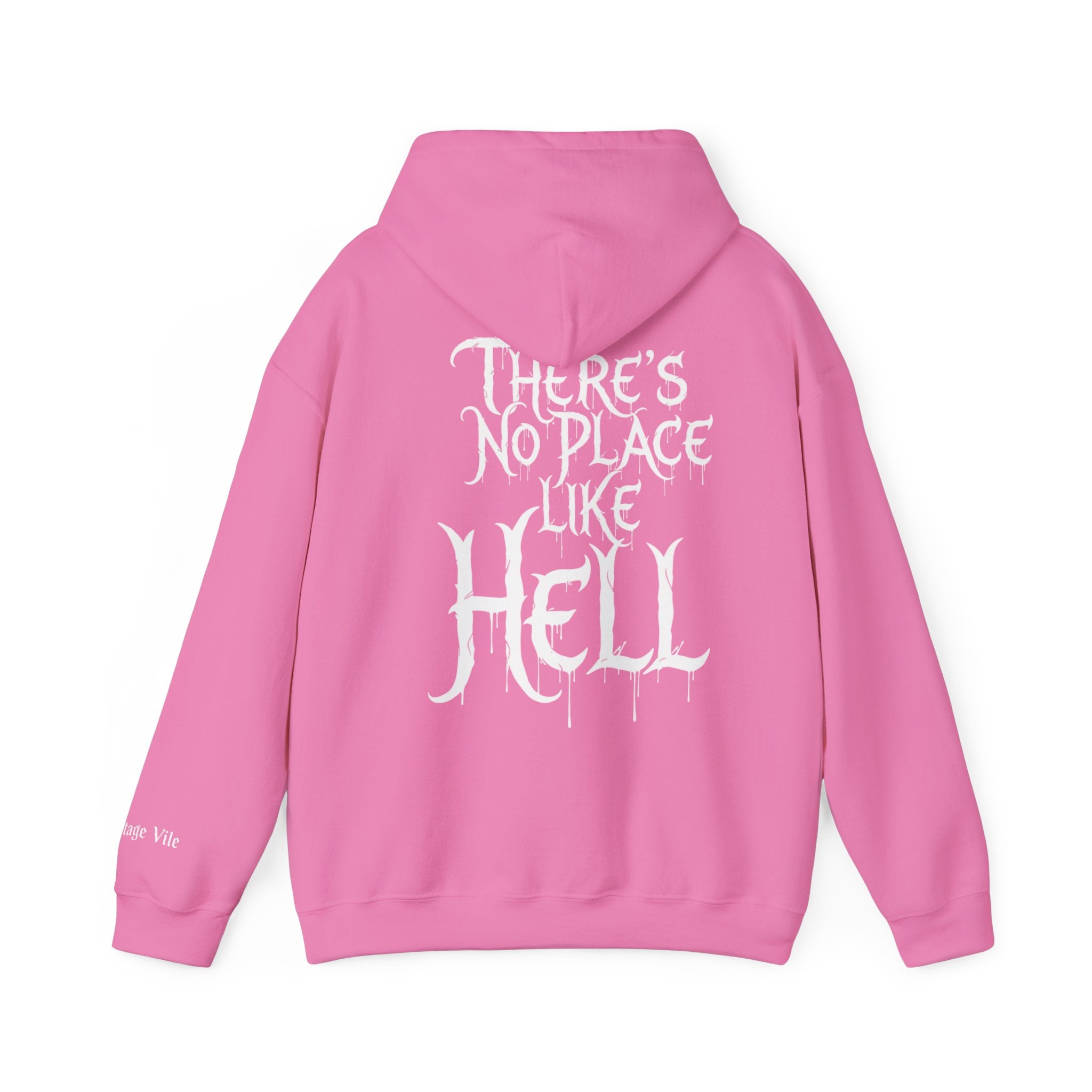 Hell-themed Hoodie Sweatshirt - No Place Like Hell Design