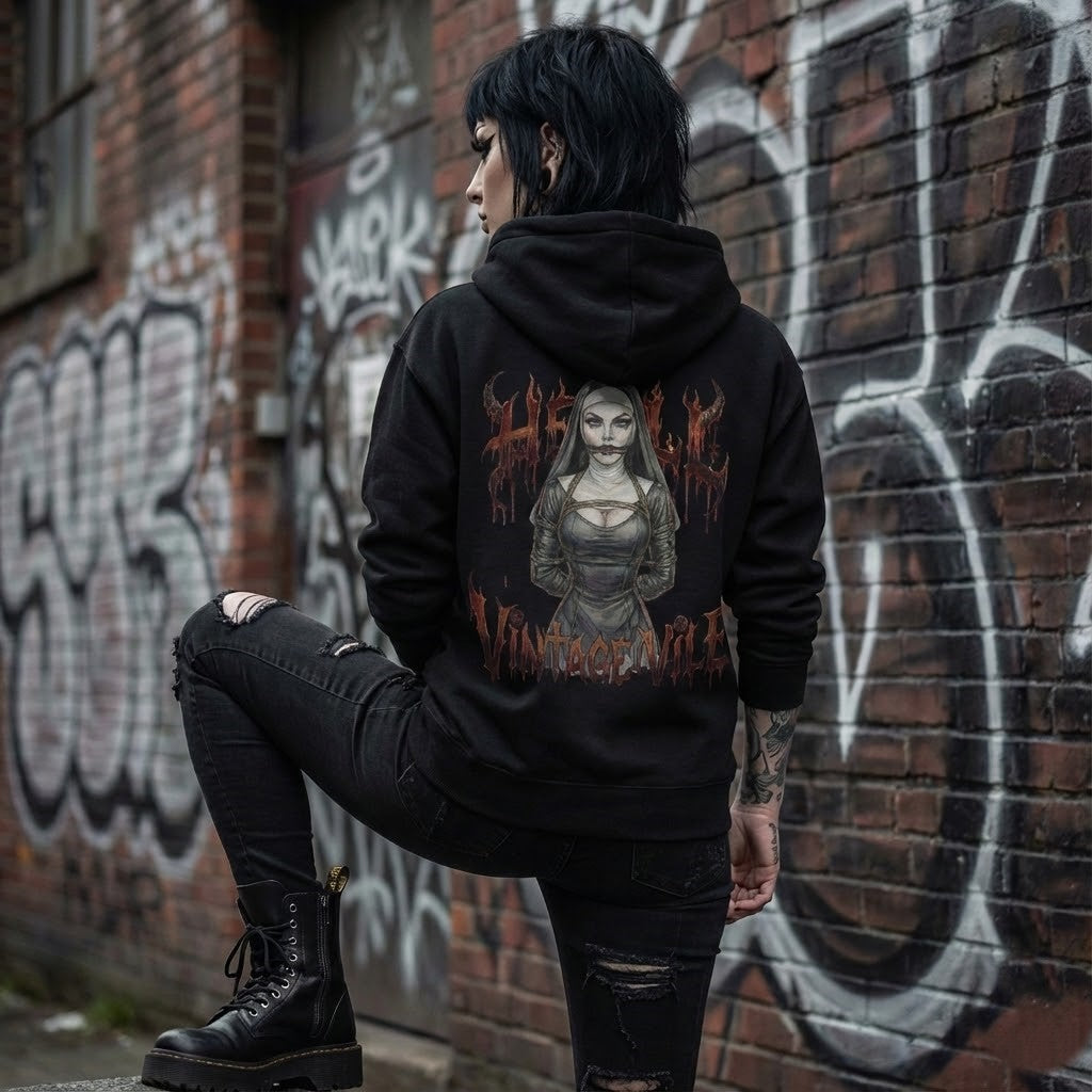 Theres No Place Like Hell Nun Hoodie